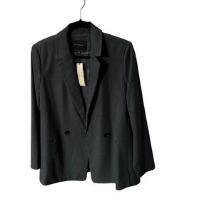 Banana Republic Factory Women's Dark Grey Double-Breasted Blazer size 12